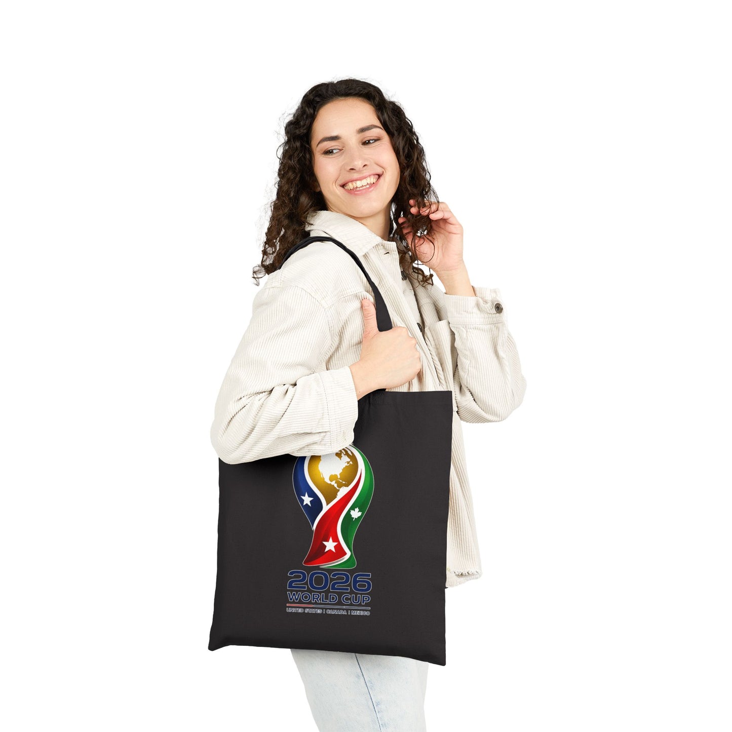 2026 World Cup Cotton Tote Bag – Soccer Fan Canvas Shopper