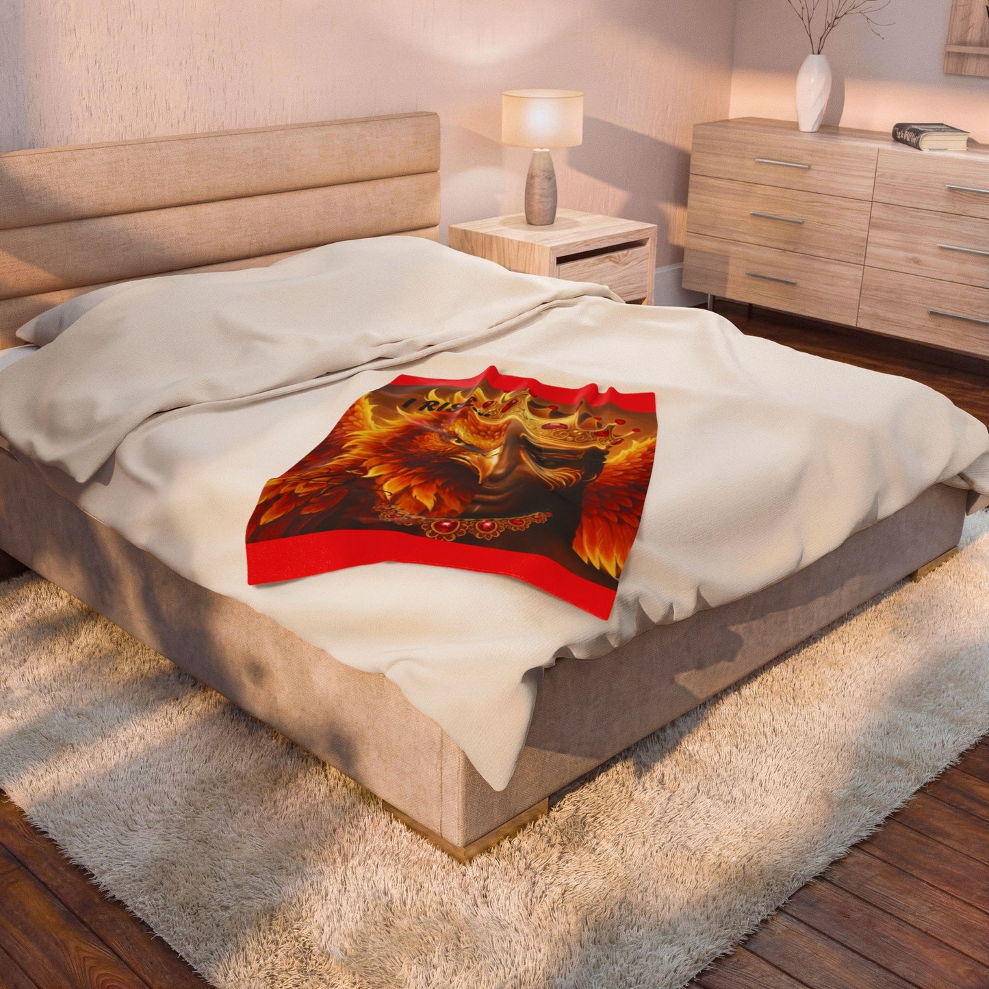 Rising Woman Velveteen Plush Blanket
