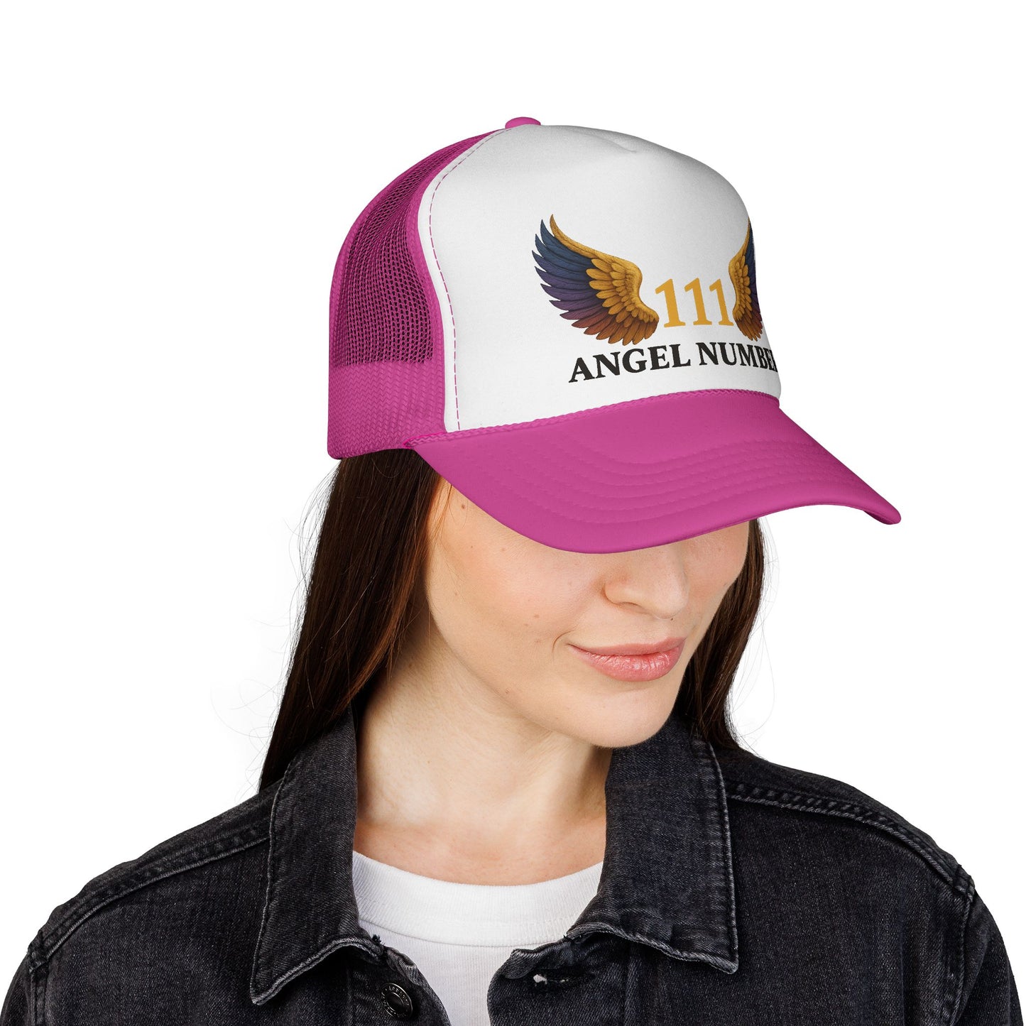 Trucker Cap 111 Angel Number Wings Spiritual Mesh Hat