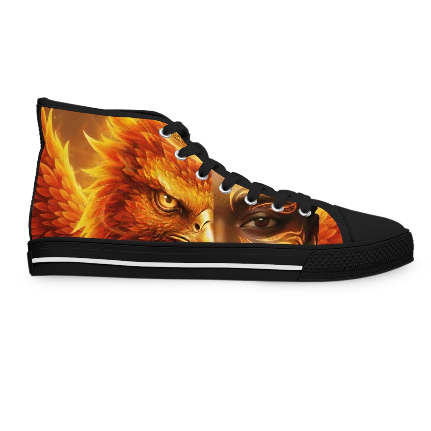 High Top Sneakers — Phoenix Queen I Rise Graphic Women's Casual Shoes