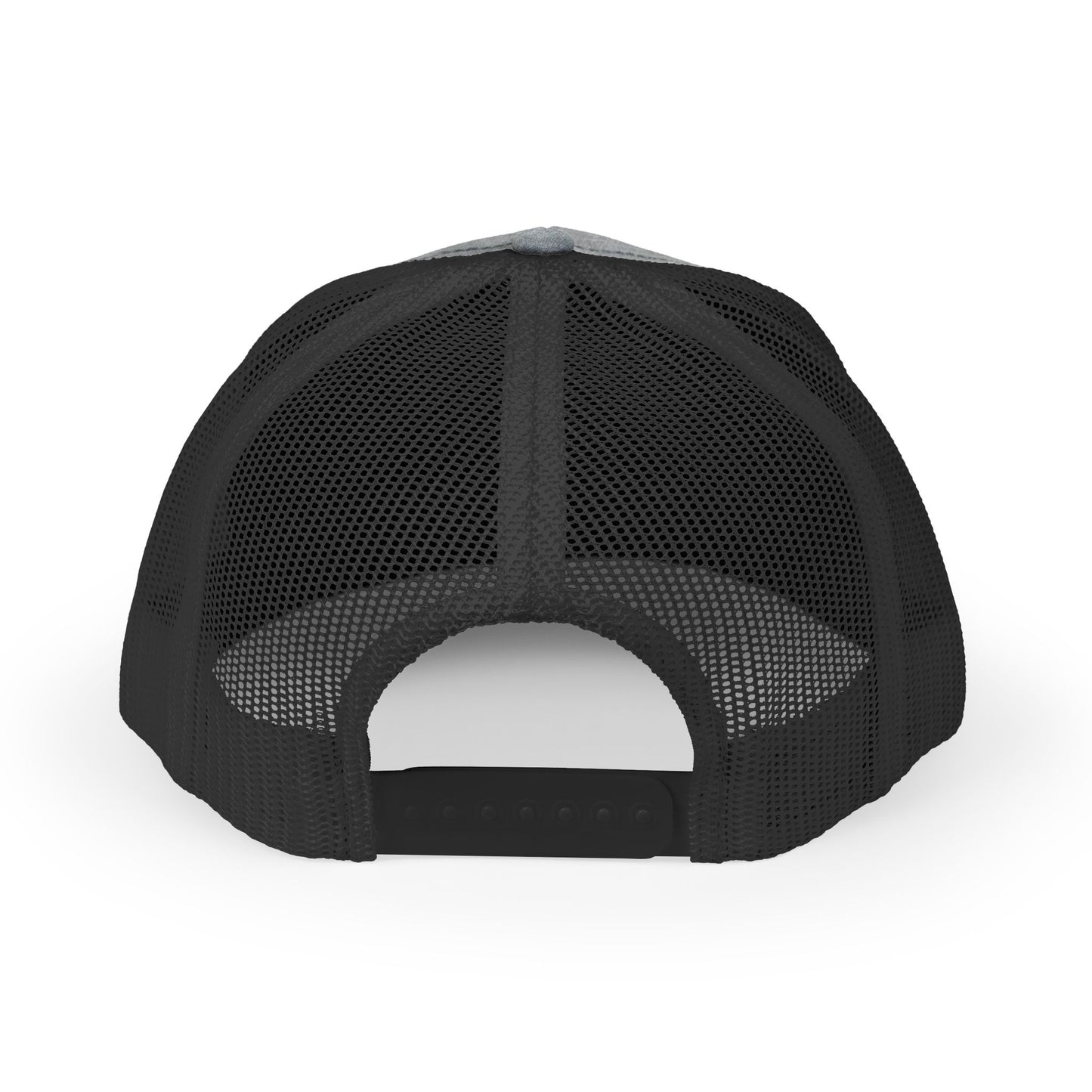 Retro Lion Emblem Trucker Hat — Vintage Golden Crest Mesh Cap