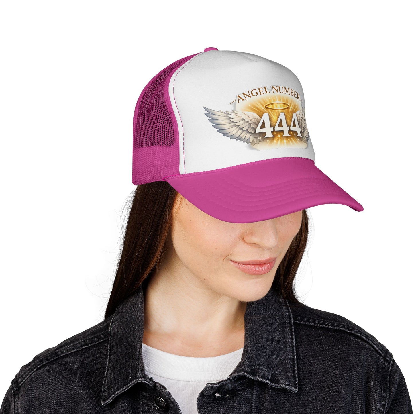 Angel Number 444 Spiritual Winged Halo Trucker Cap