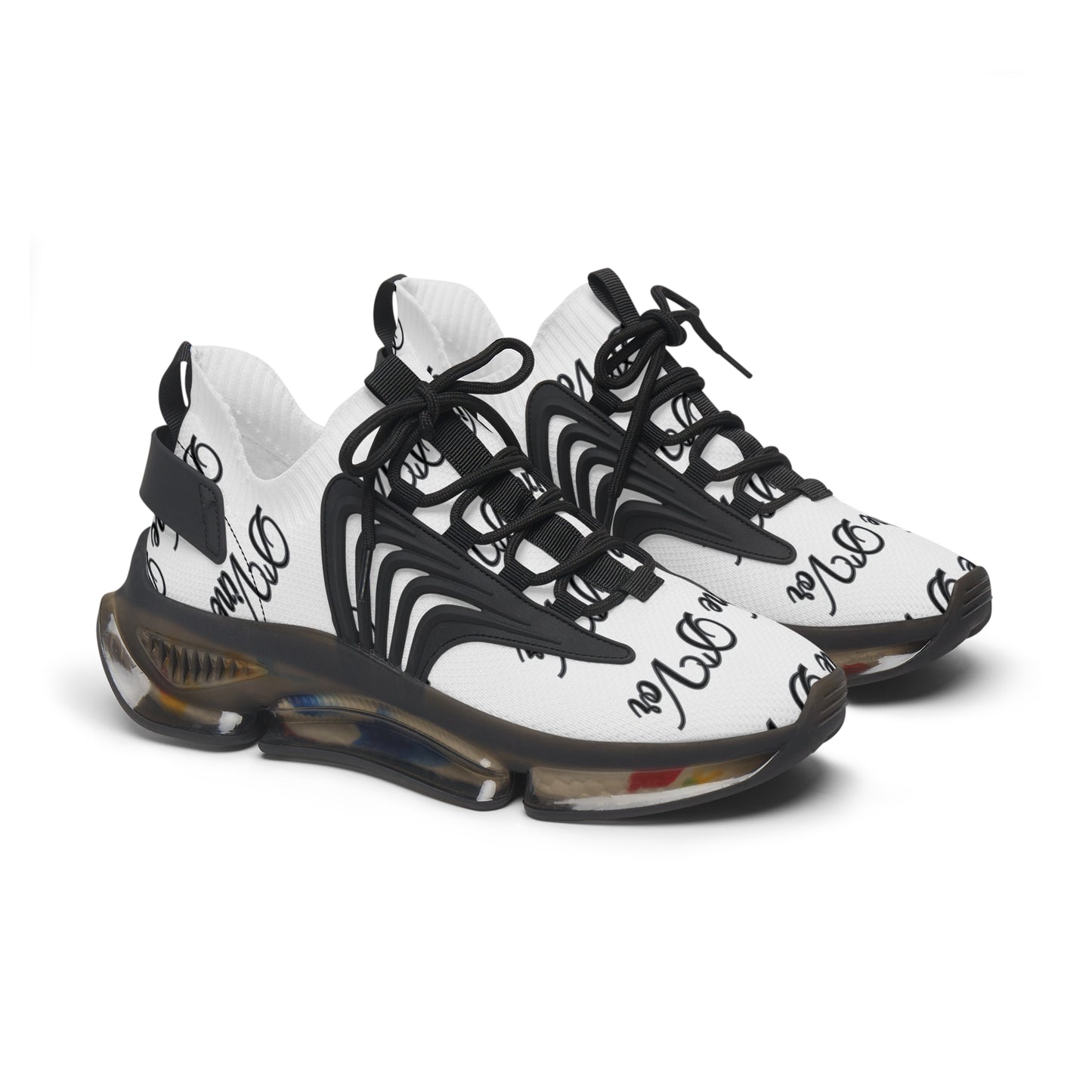 DVine DVor Script Print Womens  Athletic Mesh Sneakers