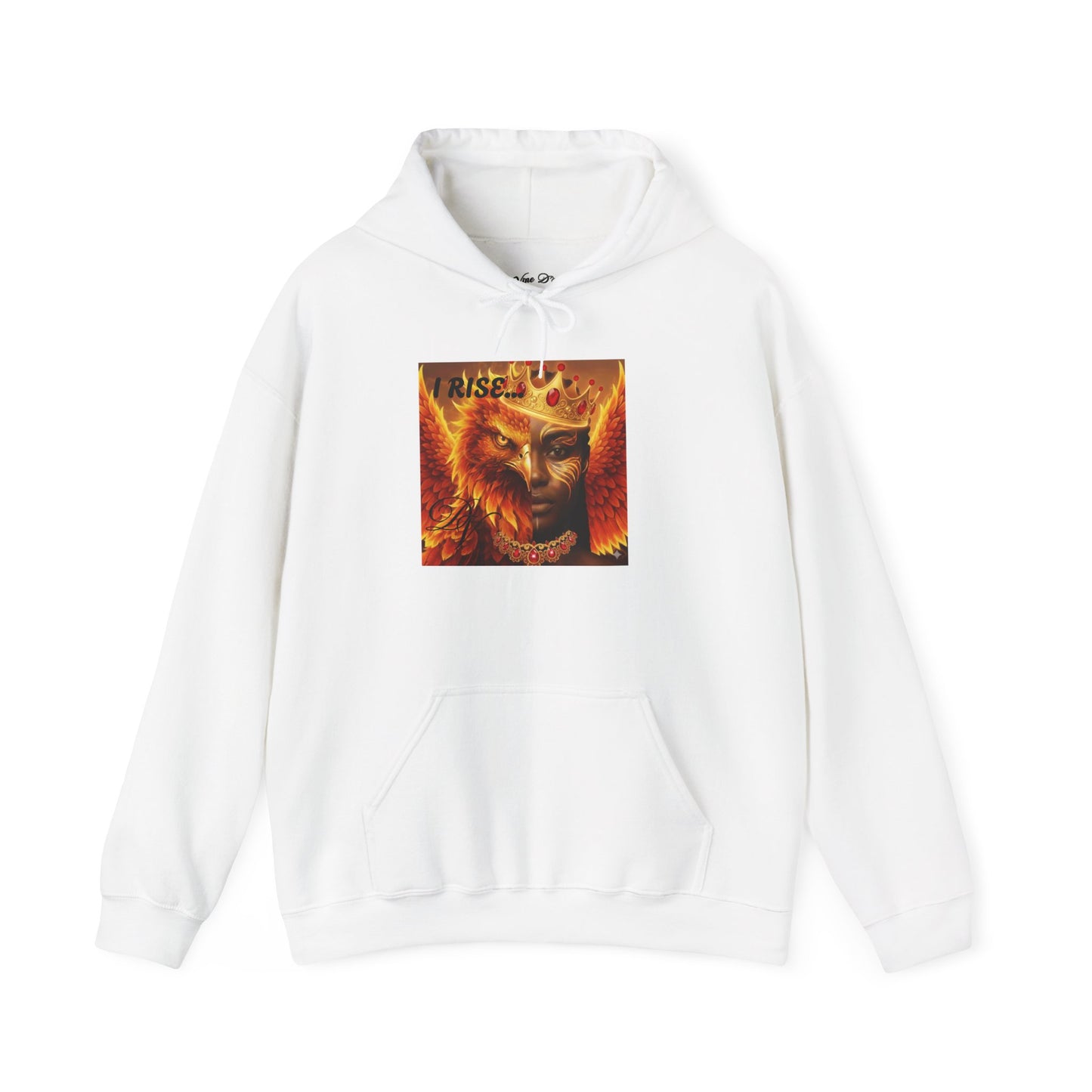 Hoodie — "I Rise" Fiery Queen Graphic Pullover