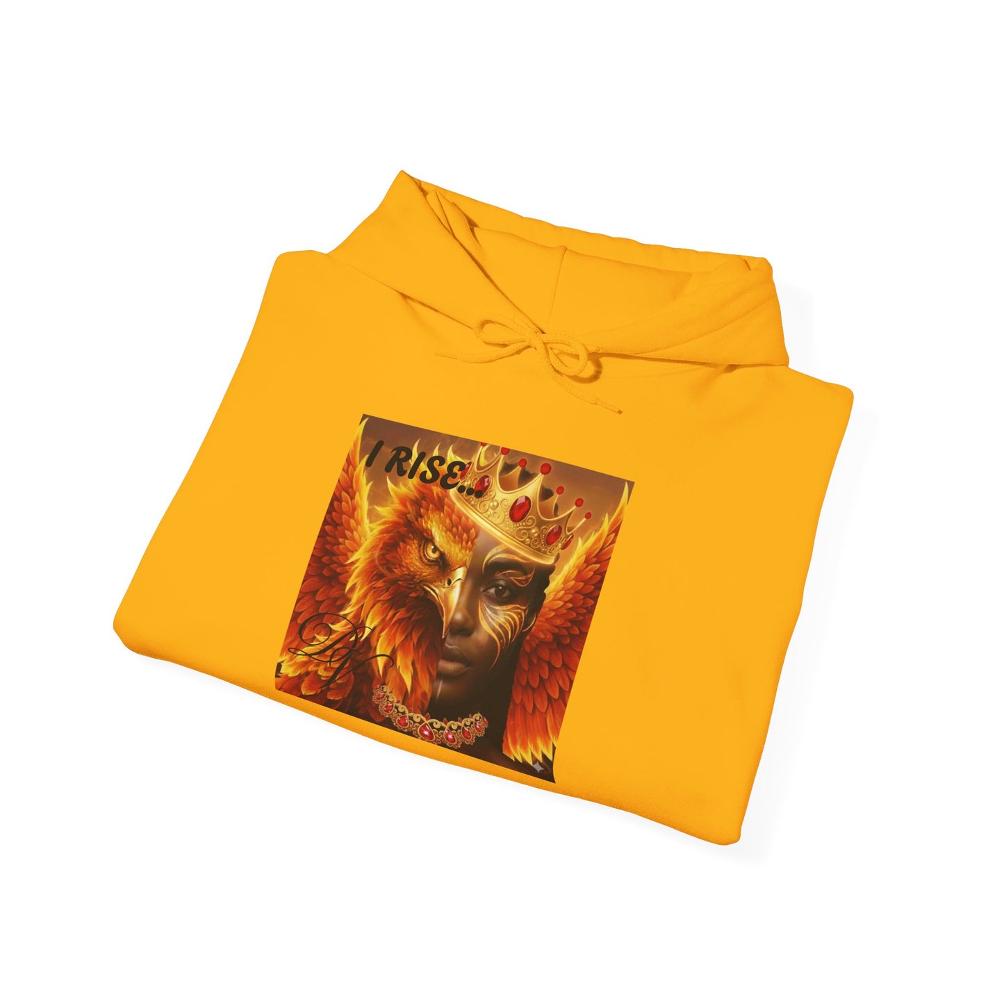 Hoodie — "I Rise" Fiery Queen Graphic Pullover