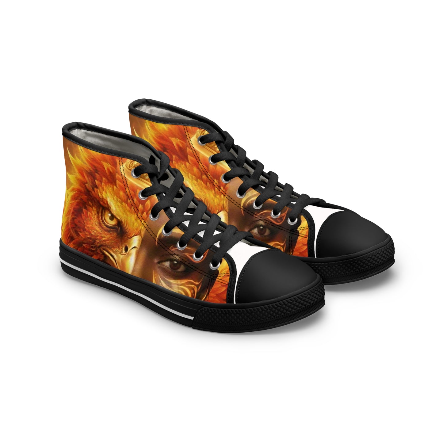 High Top Sneakers — Phoenix Queen I Rise Graphic Women's Casual Shoes