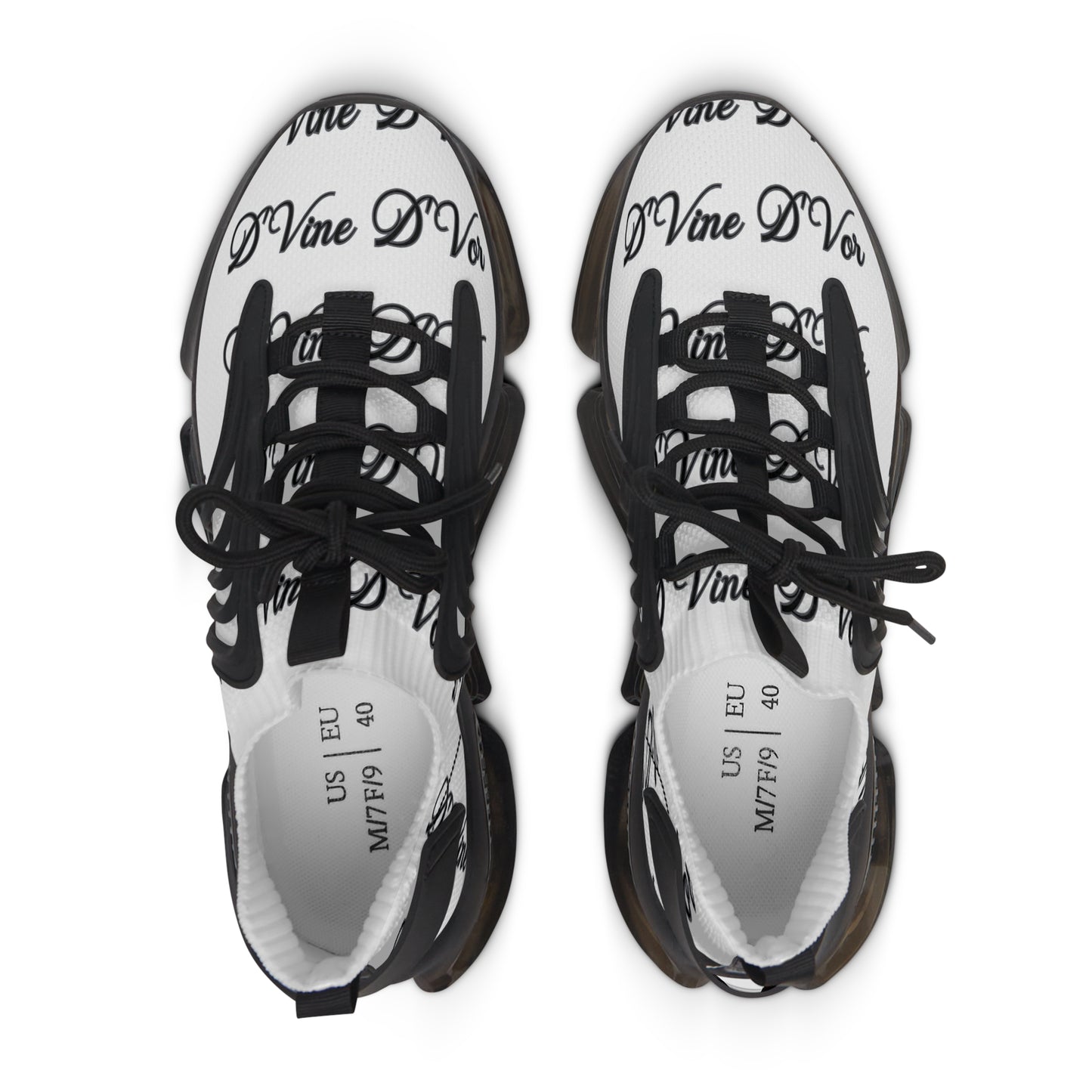 DVine DVor Script Print Womens  Athletic Mesh Sneakers