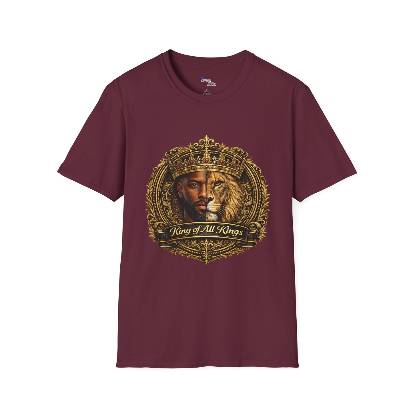 King of All Kings T-Shirt — Regal Lion & Crown Christian Faith Tee