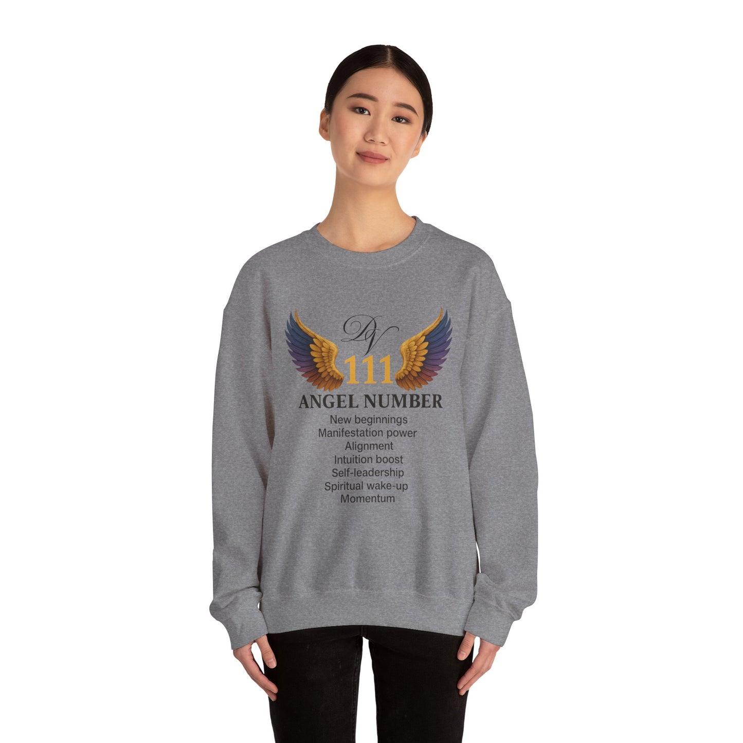 Angel Number 111 Spiritual Awakening Crewneck Manifestation & Alignment