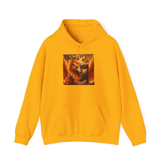 Hoodie — "I Rise" Fiery Queen Graphic Pullover