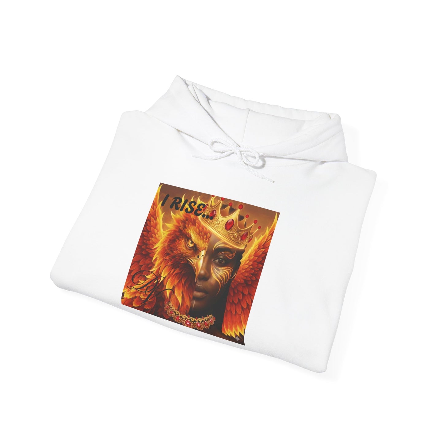 Hoodie — "I Rise" Fiery Queen Graphic Pullover