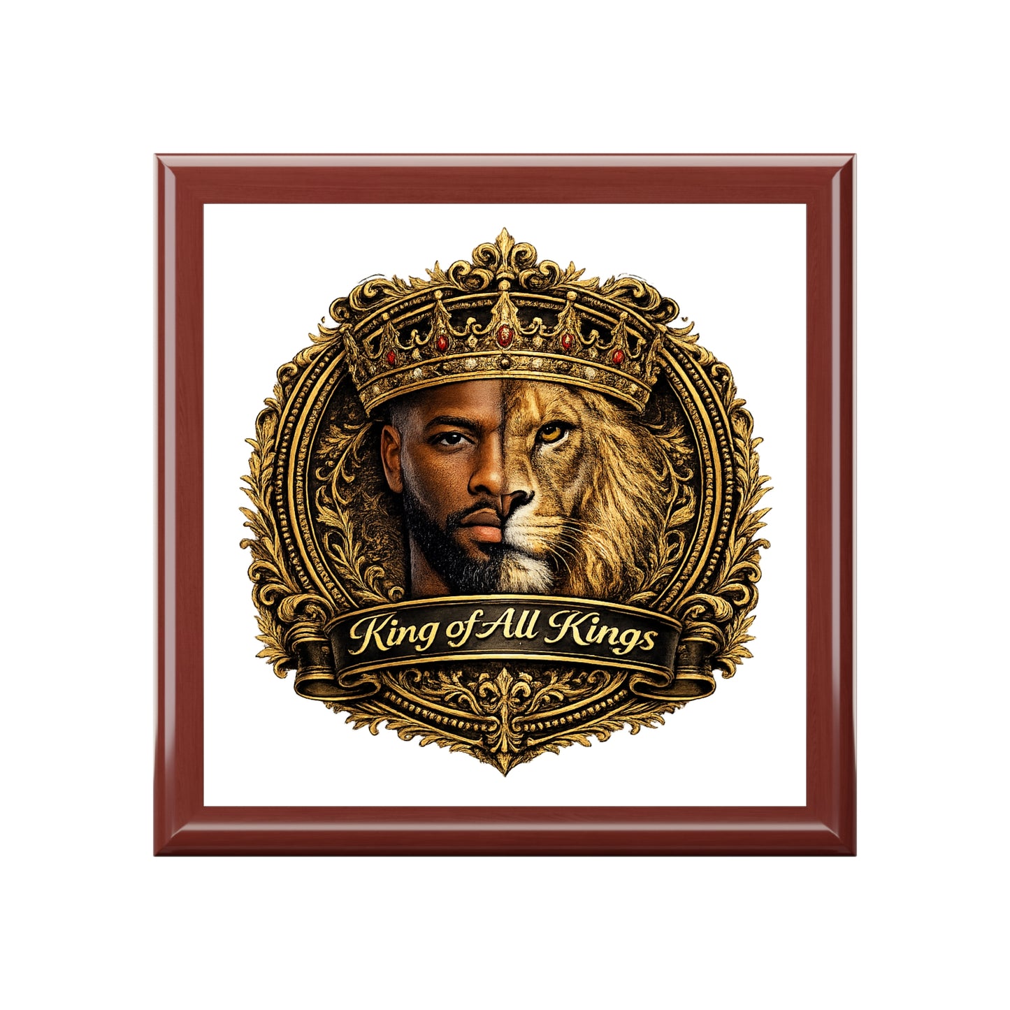 Jewelry Box — "King of All Kings" Regal Lion & King Keepsake Box