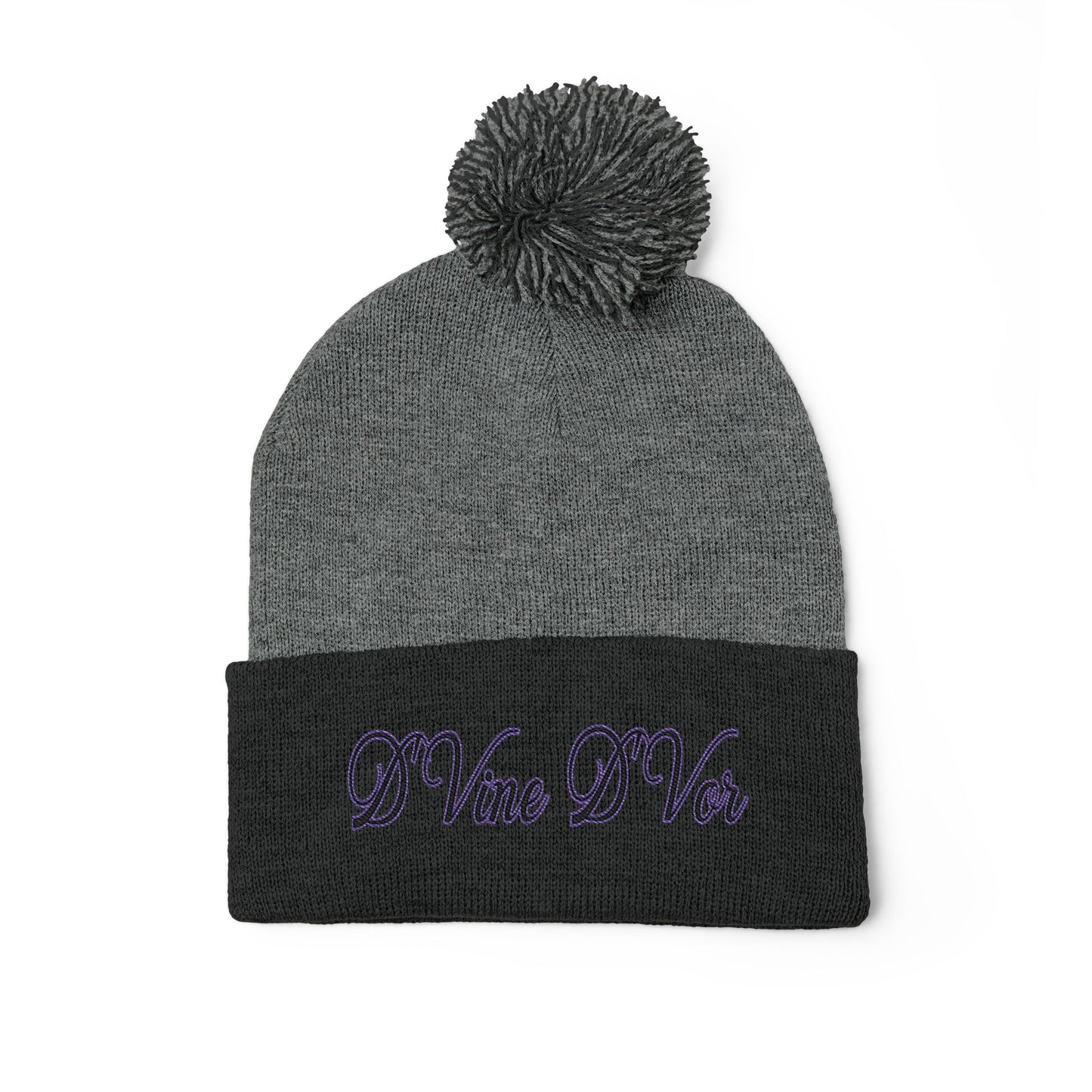 DVine Dvor Embroidered Pom-Pom Beanie