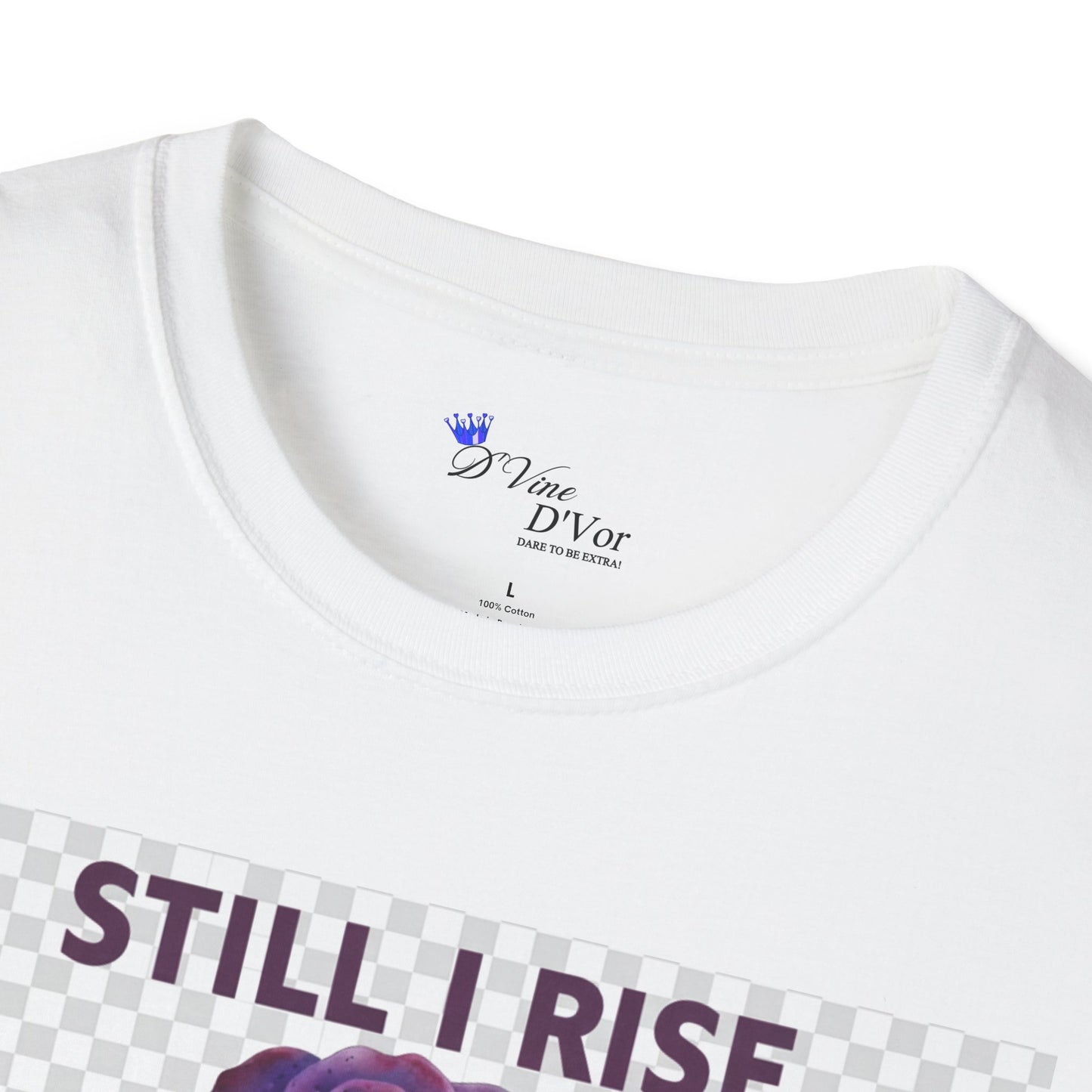 Still I Rise Purple Ribbon Bruised Not Broken Domestic Violence Awareness Tee