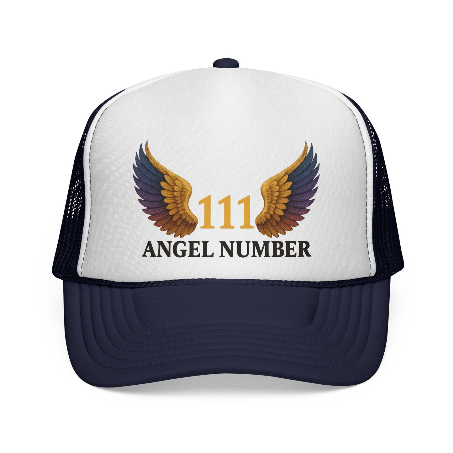 Trucker Cap 111 Angel Number Wings Spiritual Mesh Hat