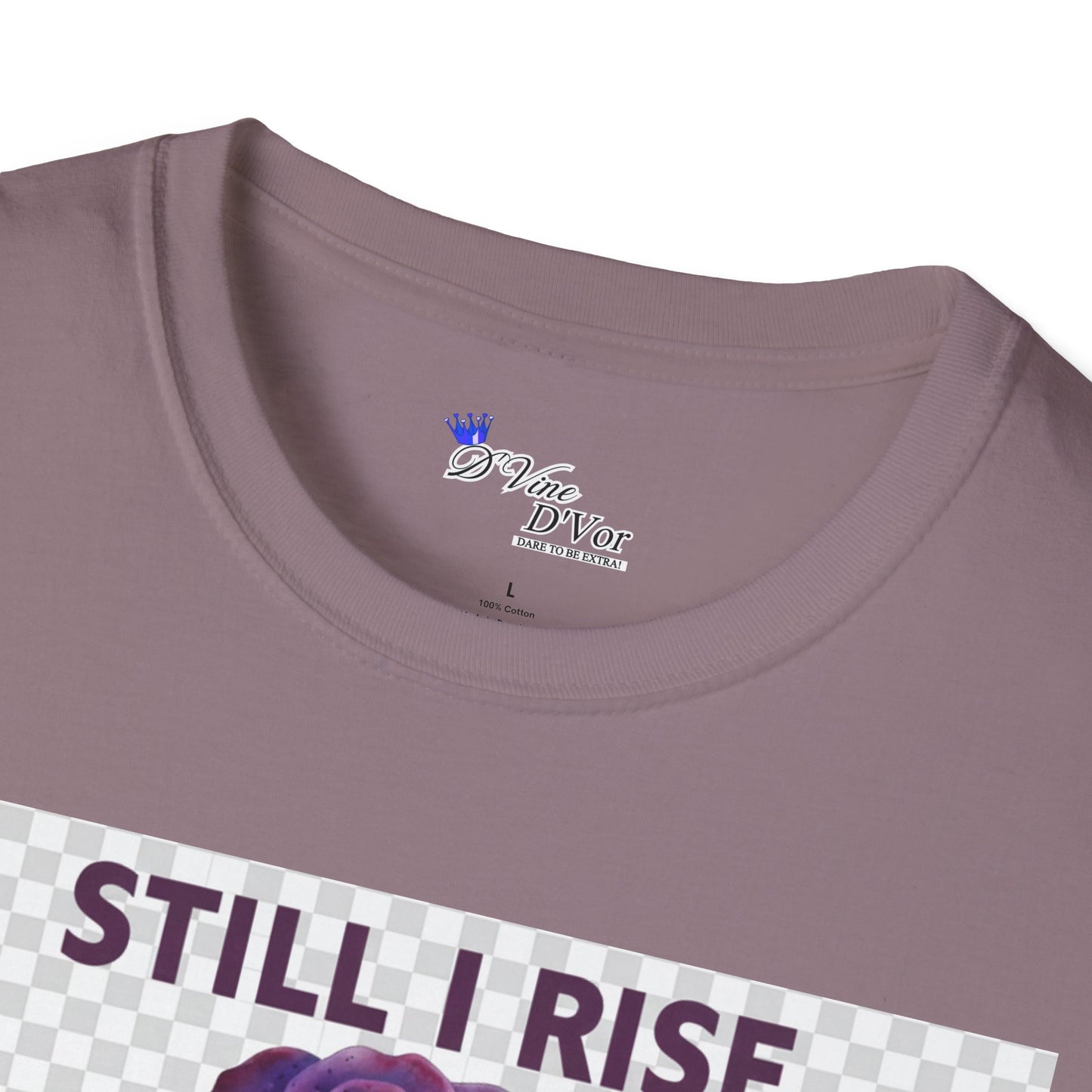 Still I Rise Purple Ribbon Bruised Not Broken Domestic Violence Awareness Tee