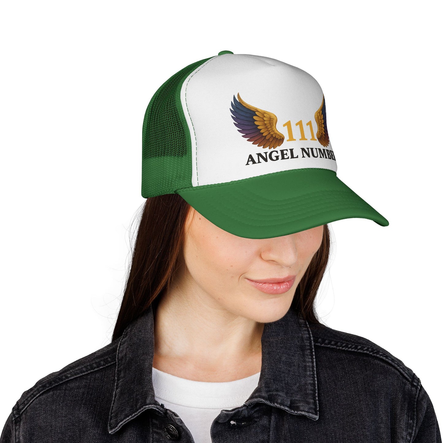 Trucker Cap 111 Angel Number Wings Spiritual Mesh Hat