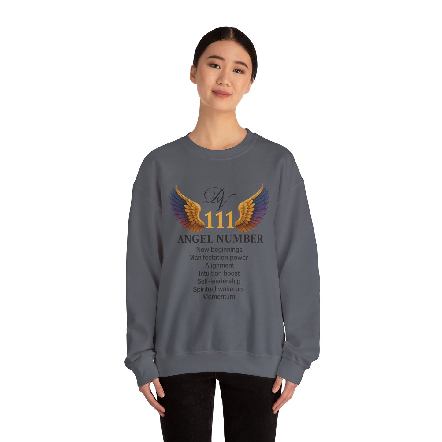 Angel Number 111 Spiritual Awakening Crewneck Manifestation & Alignment