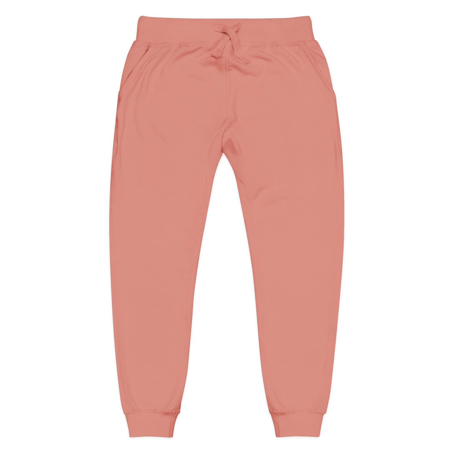 Embroidered Monogram Fleece Sweatpants — Cozy Coral Joggers