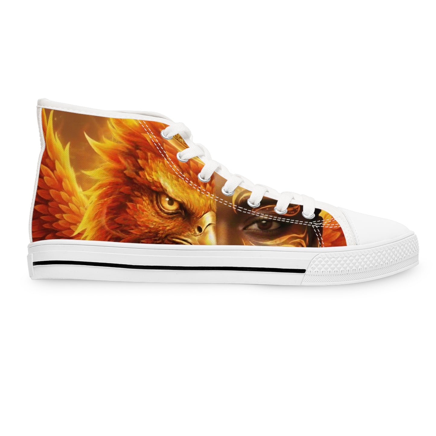 High Top Sneakers — Phoenix Queen I Rise Graphic Women's Casual Shoes