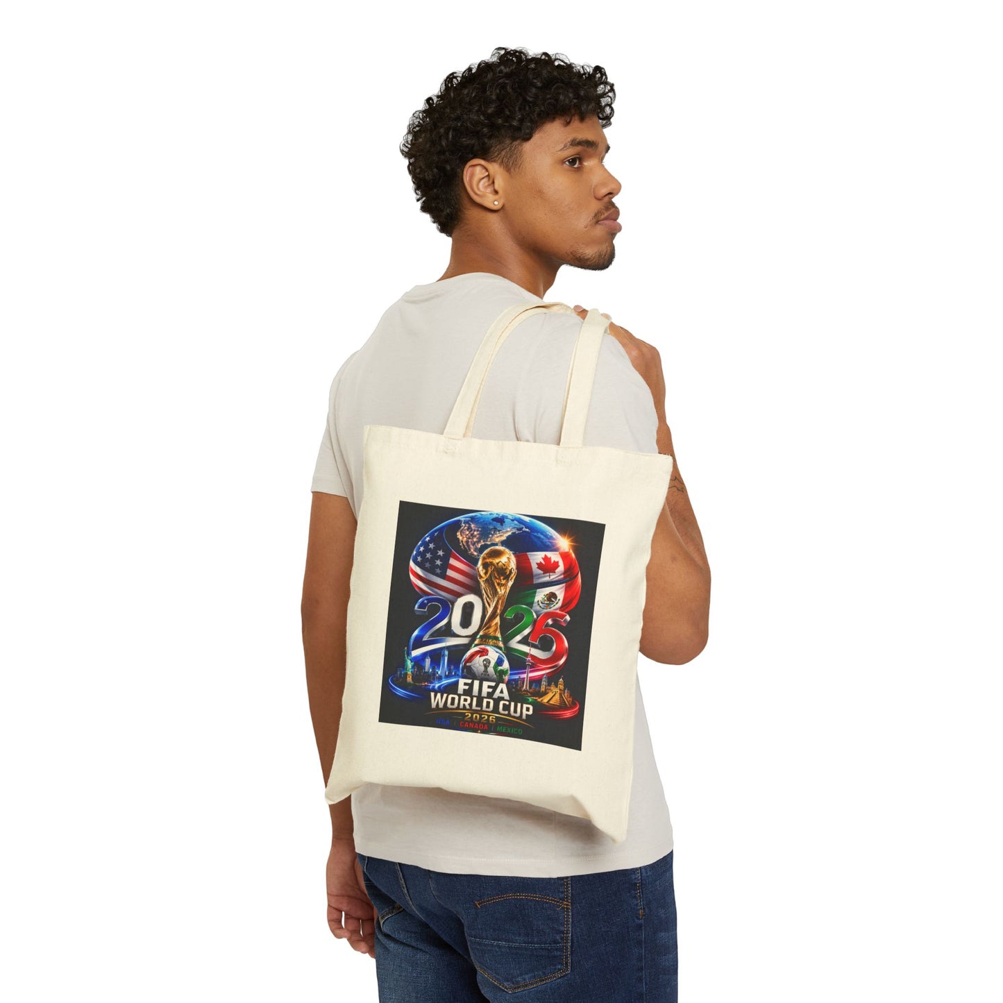 2025 FIFA World Cup Tote Bag — Soccer Fan Canvas Grocery Tote
