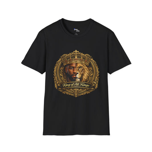 King of All Kings T-Shirt — Regal Lion & Crown Christian Faith Tee