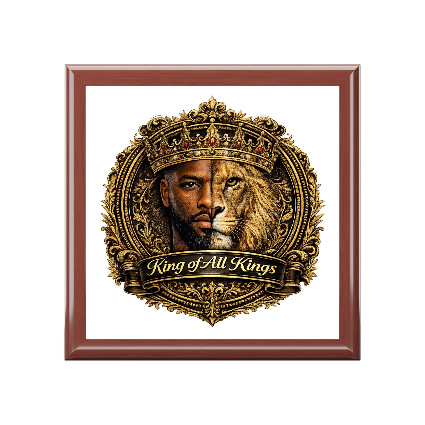 Jewelry Box — "King of All Kings" Regal Lion & King Keepsake Box