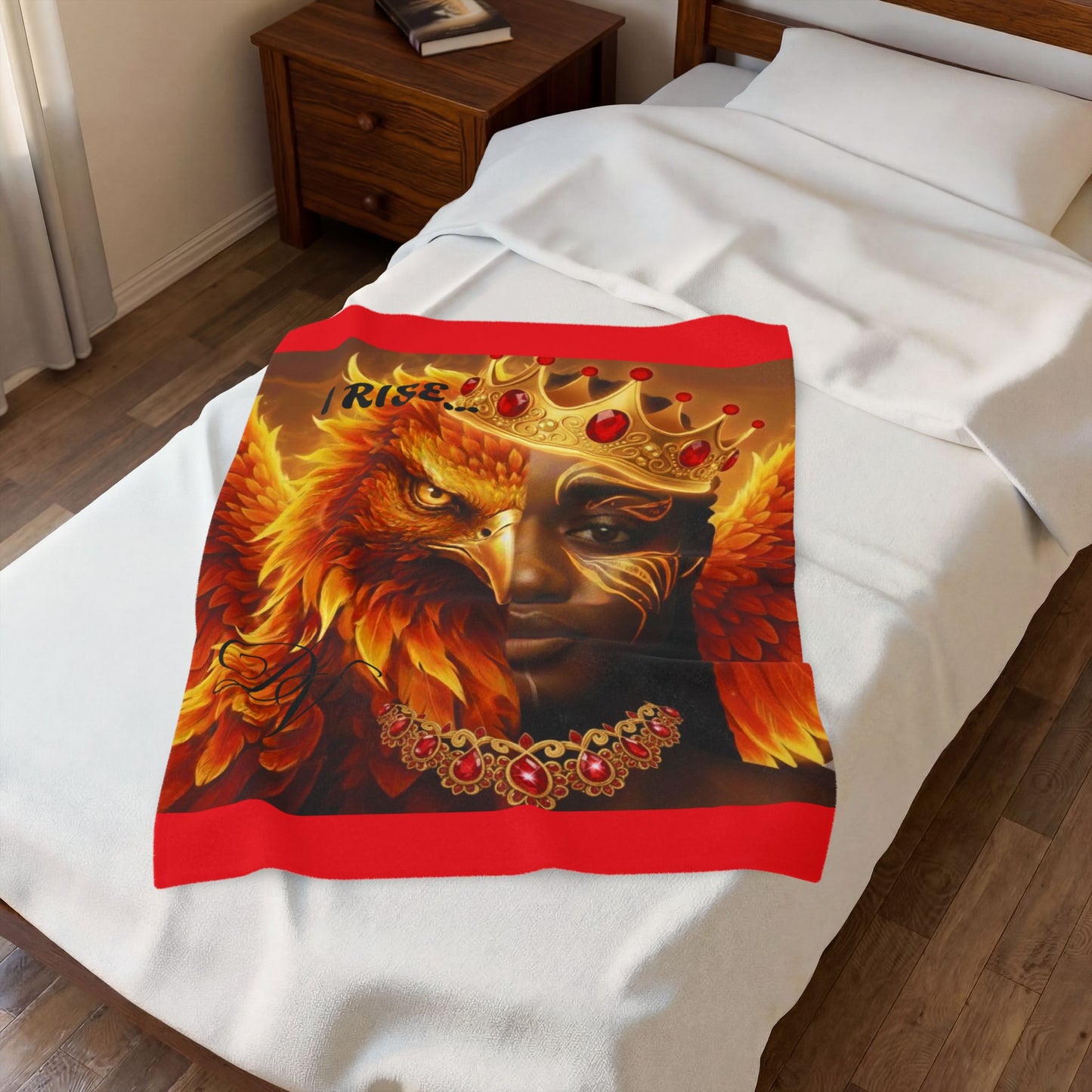 Rising Woman Velveteen Plush Blanket
