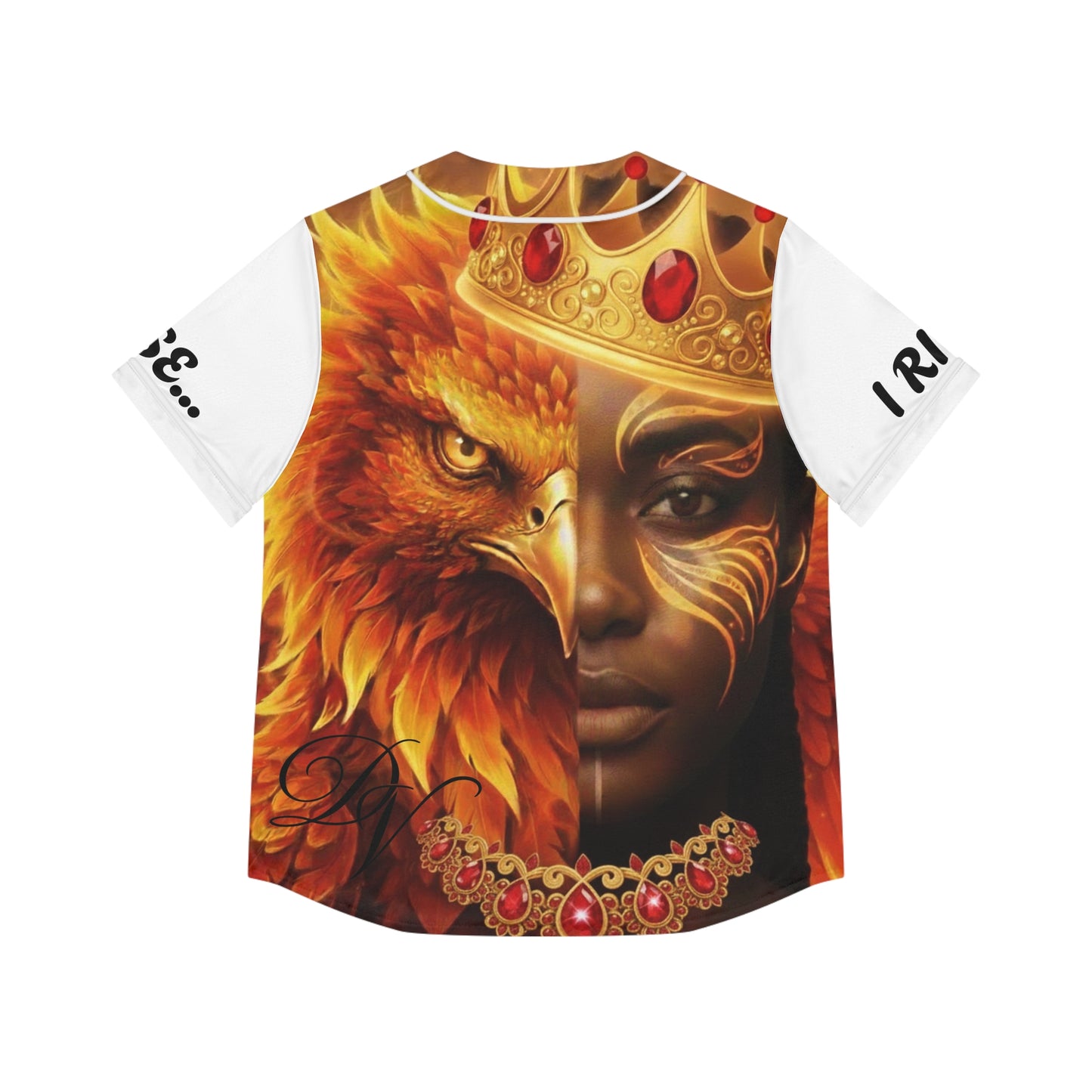 I Rise Phoenix Queen Baseball Jersey — Women's All-Over Print