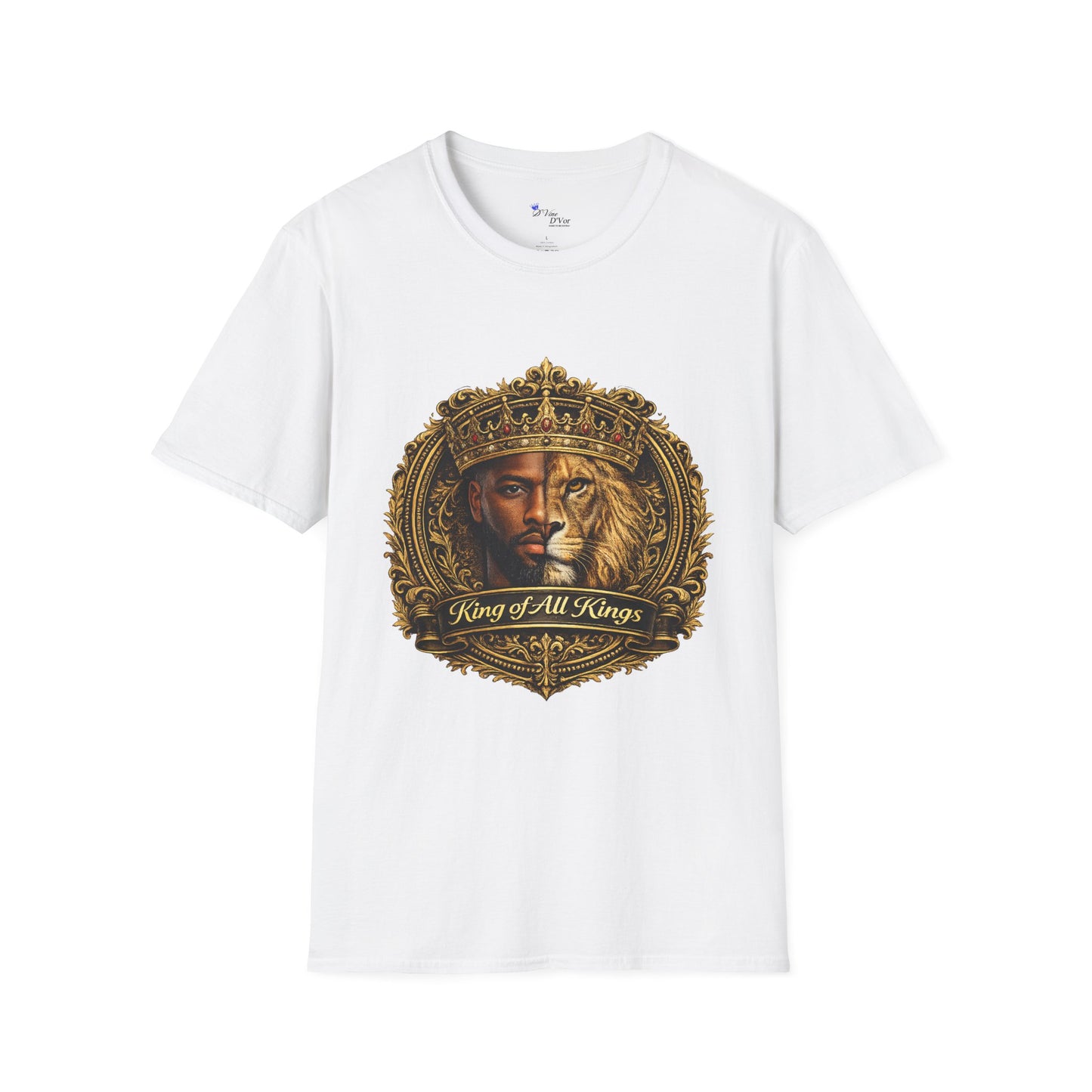 King of All Kings T-Shirt — Regal Lion & Crown Christian Faith Tee