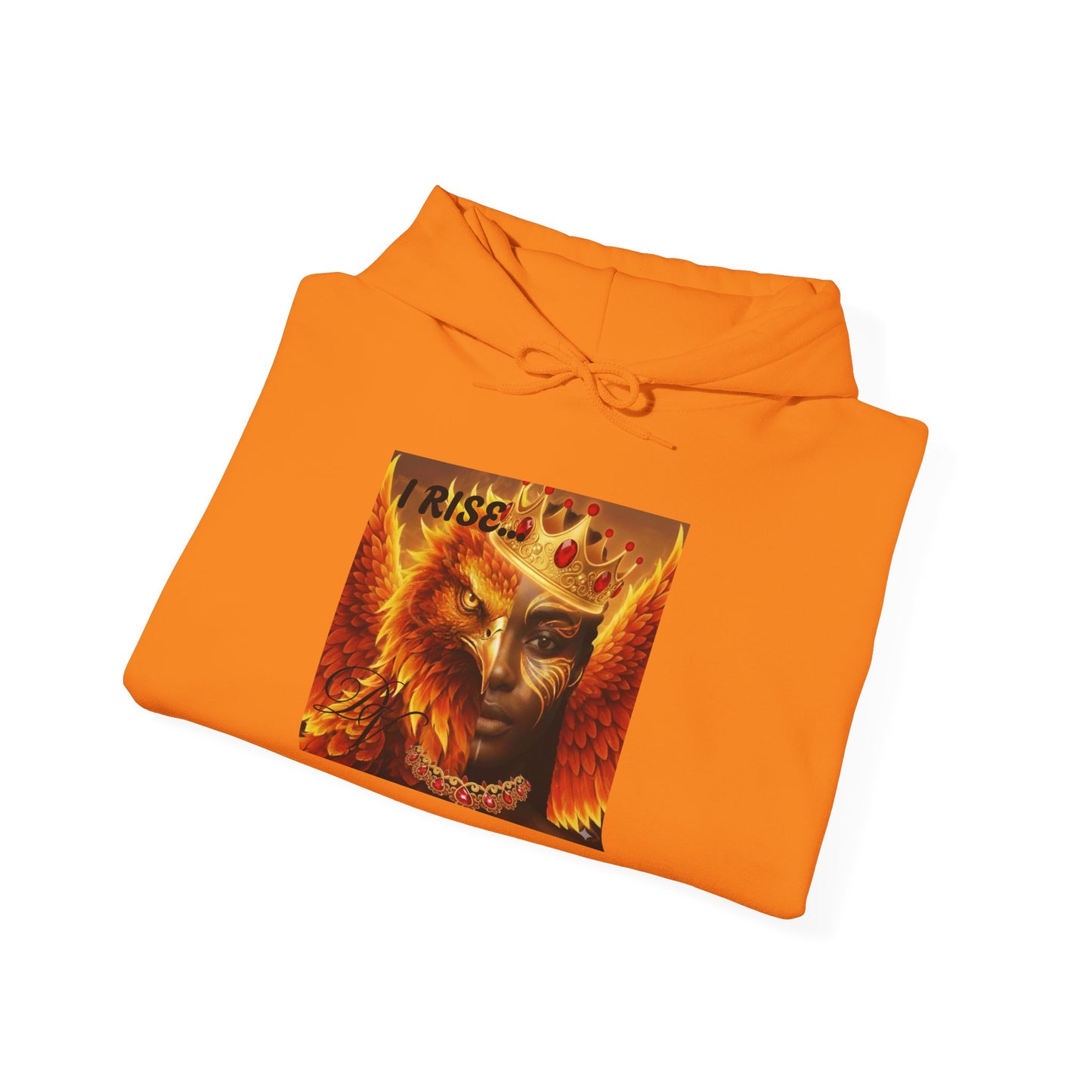 Hoodie — "I Rise" Fiery Queen Graphic Pullover