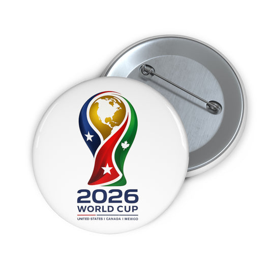 2026 World Cup Pin Button – USA/Canada/Mexico Soccer Badge