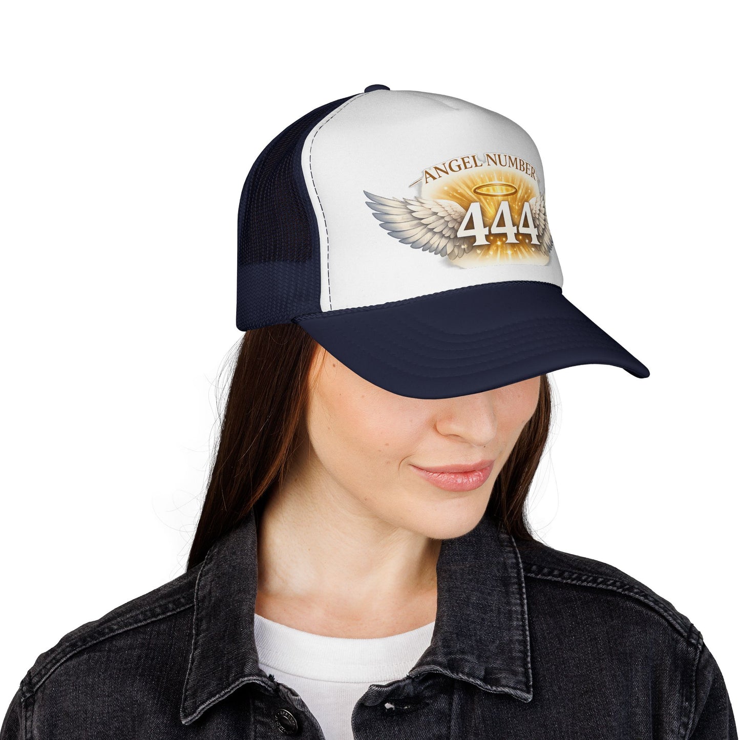 Angel Number 444 Spiritual Winged Halo Trucker Cap
