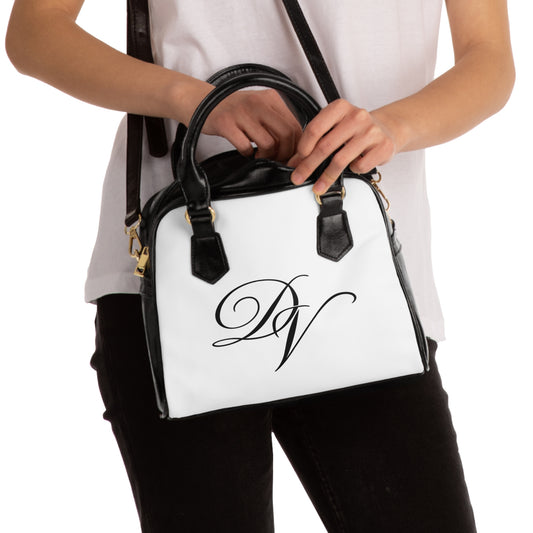 DVine DVor Monogram Shoulder Handbag With Elegant DV Script Initials