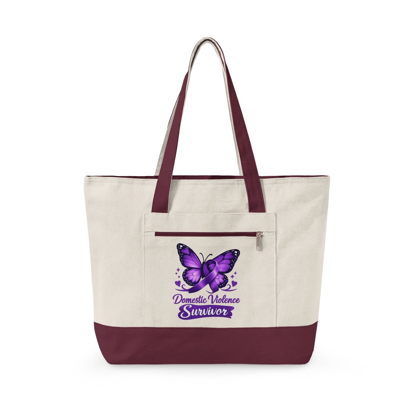 Domestic Violence Survivor Butterfly Canvas Tote