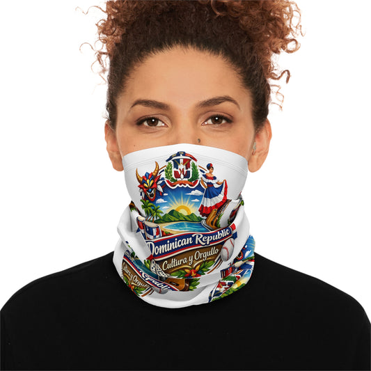 Dominican Republic Winter Neck Gaiter with Drawstring