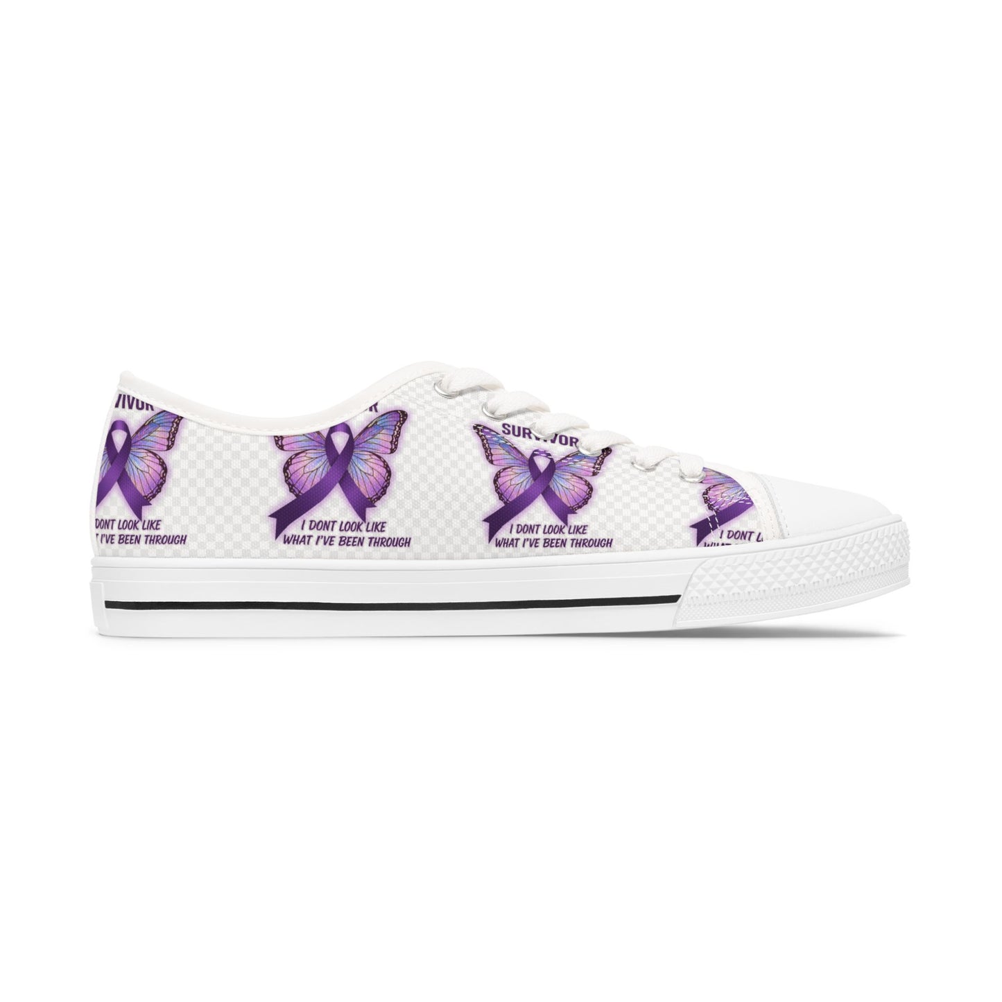 Domestic Violence Awareness Survivor Sneakers I Dont Look Like What Ive Been Through