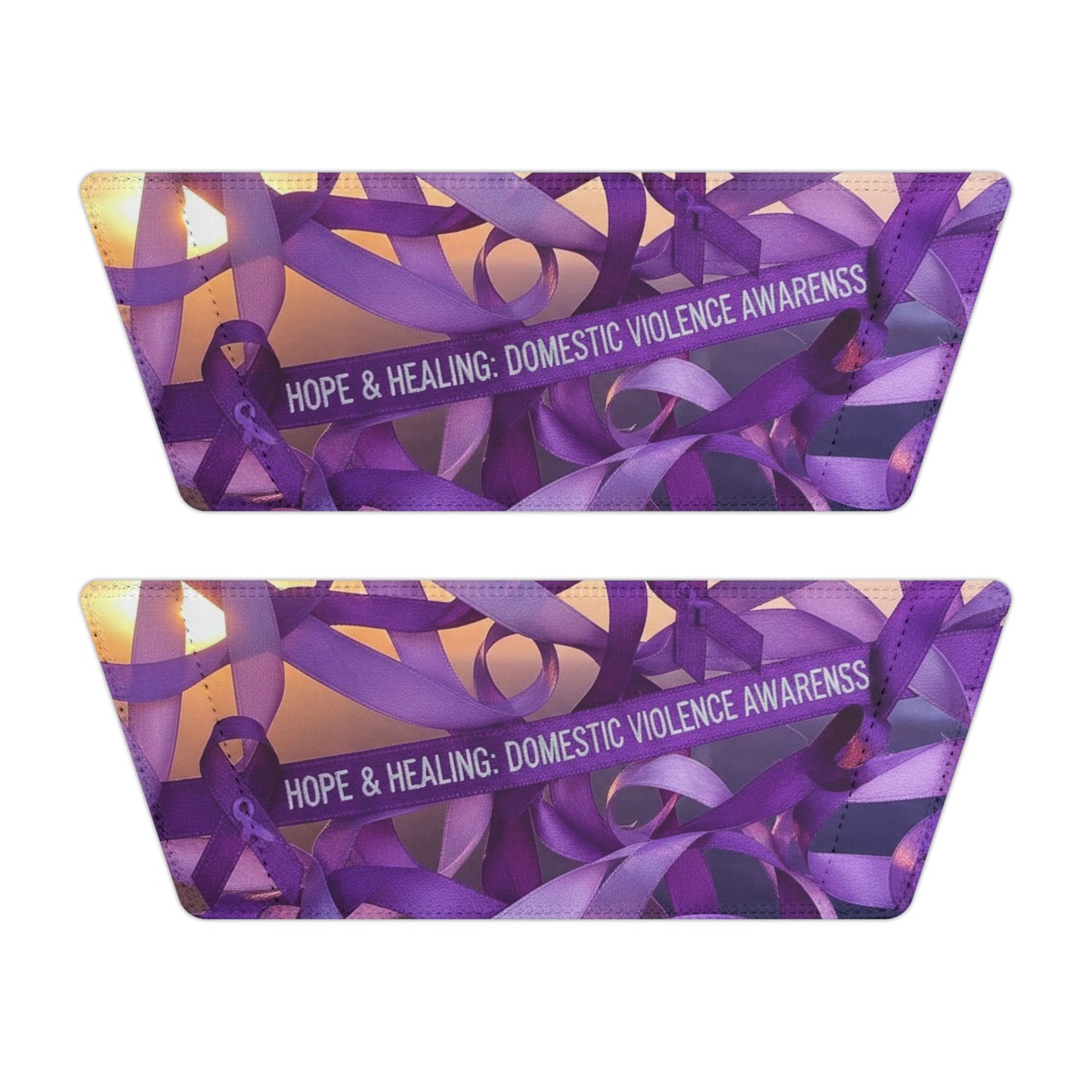 Domestic Violence Awarness Purple Ribbon Slide Sandals — Women's Removable-Strap Slides