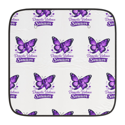 Domestic Violence Survivor Butterfly Car Sun Shade