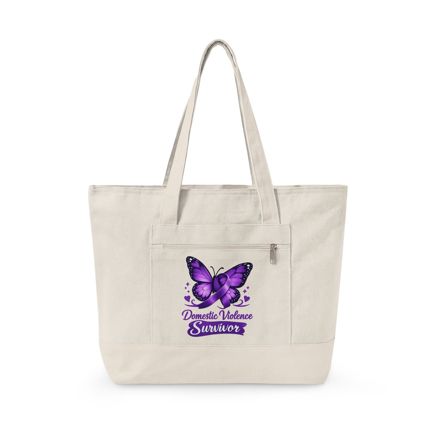 Domestic Violence Survivor Butterfly Canvas Tote