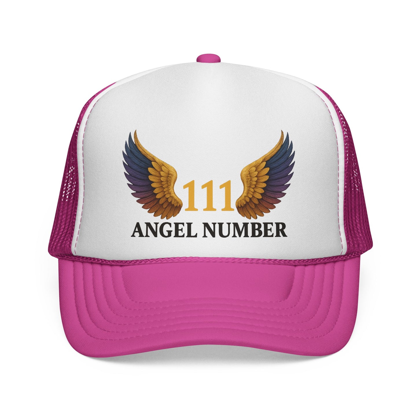 Trucker Cap 111 Angel Number Wings Spiritual Mesh Hat
