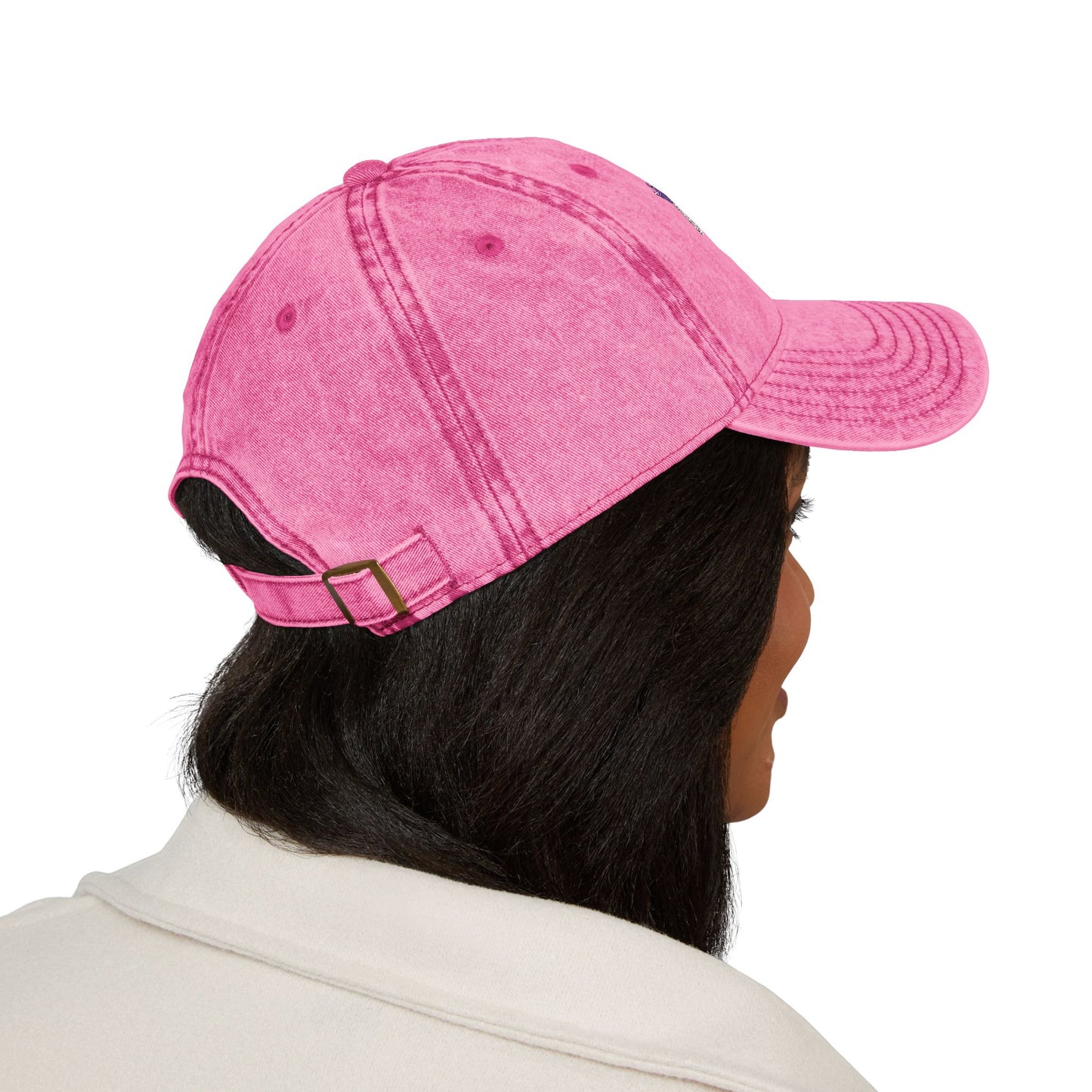 DVine DVor Vintage Embroidered Cap Retro Distressed Dad Hat with Script Logo