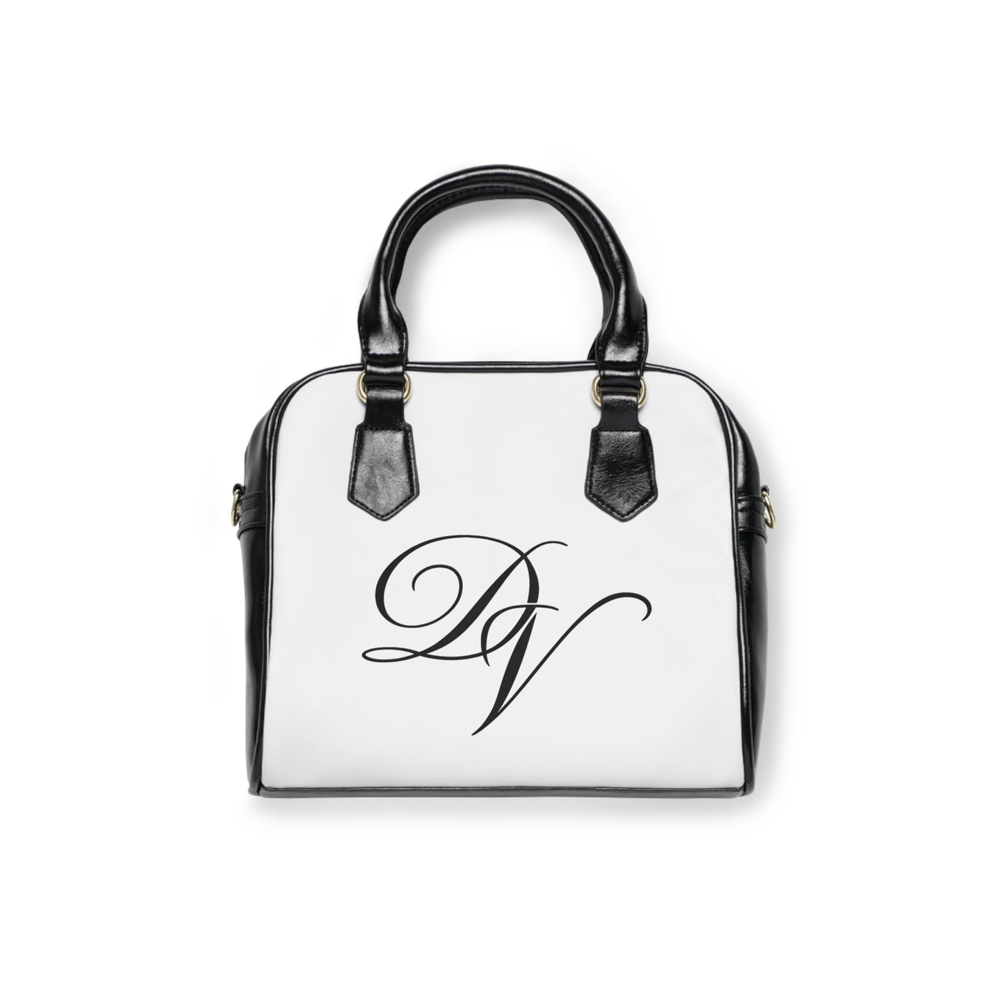 DVine DVor Monogram Shoulder Handbag With Elegant DV Script Initials