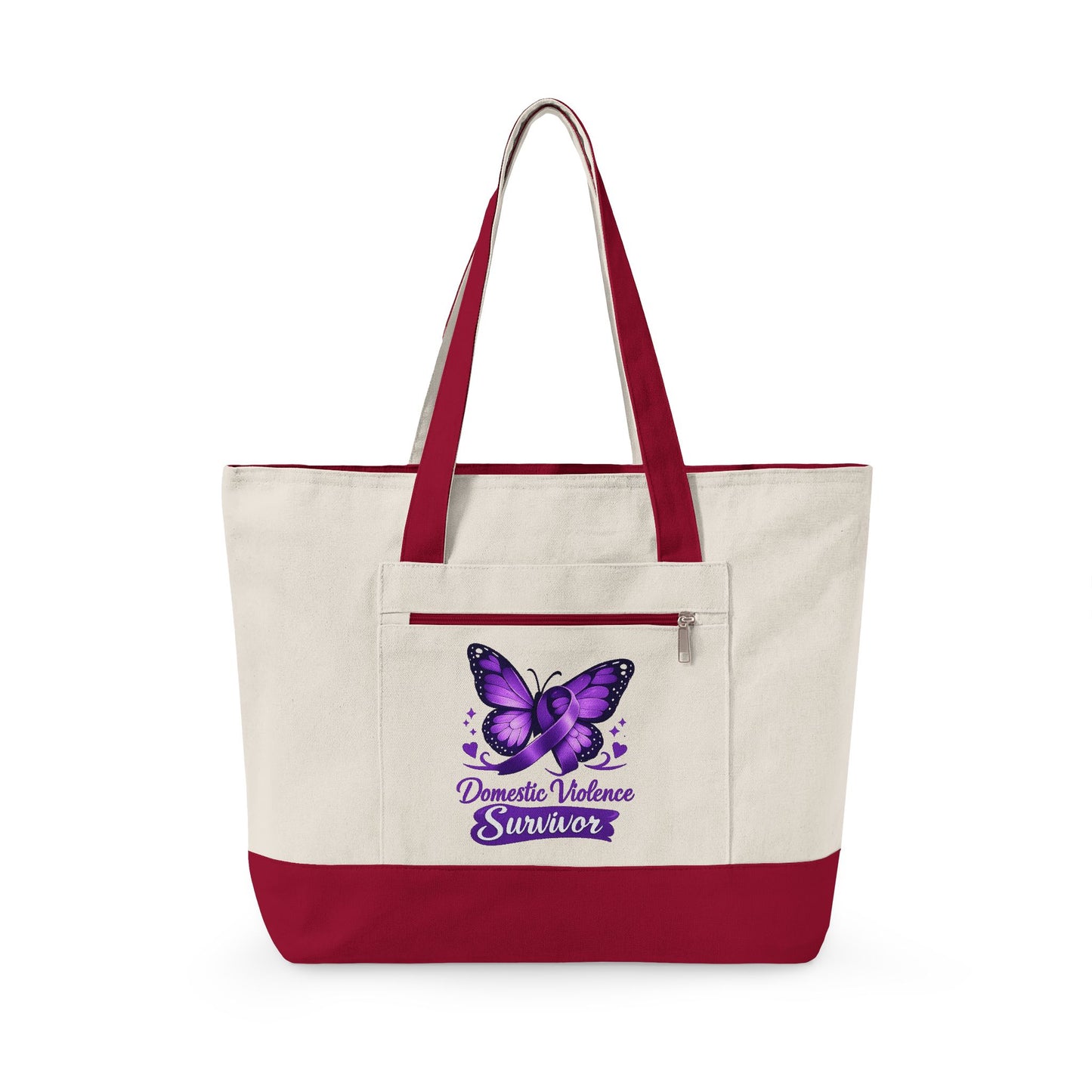 Domestic Violence Survivor Butterfly Canvas Tote