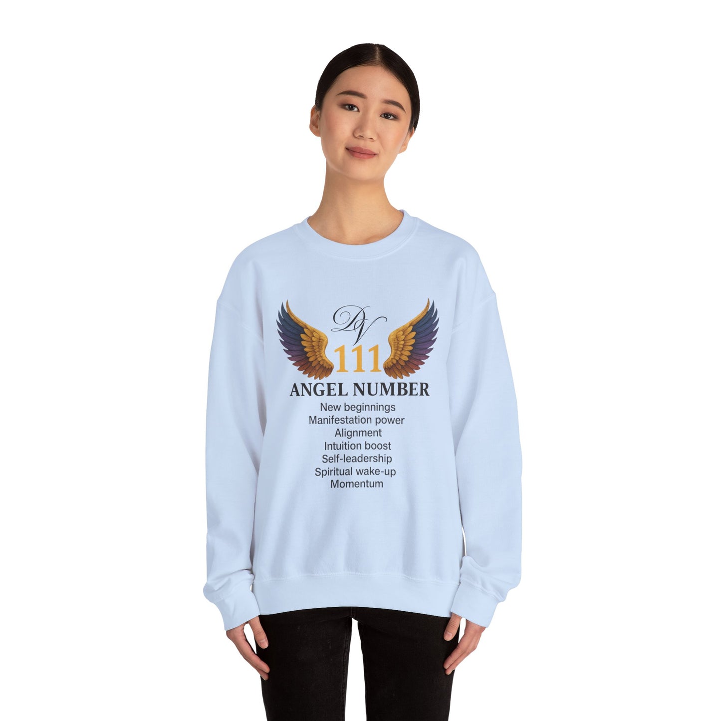 Angel Number 111 Spiritual Awakening Crewneck Manifestation & Alignment