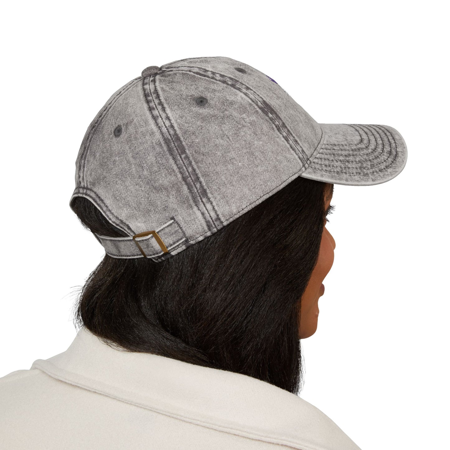 DVine DVor Vintage Embroidered Cap Retro Distressed Dad Hat with Script Logo