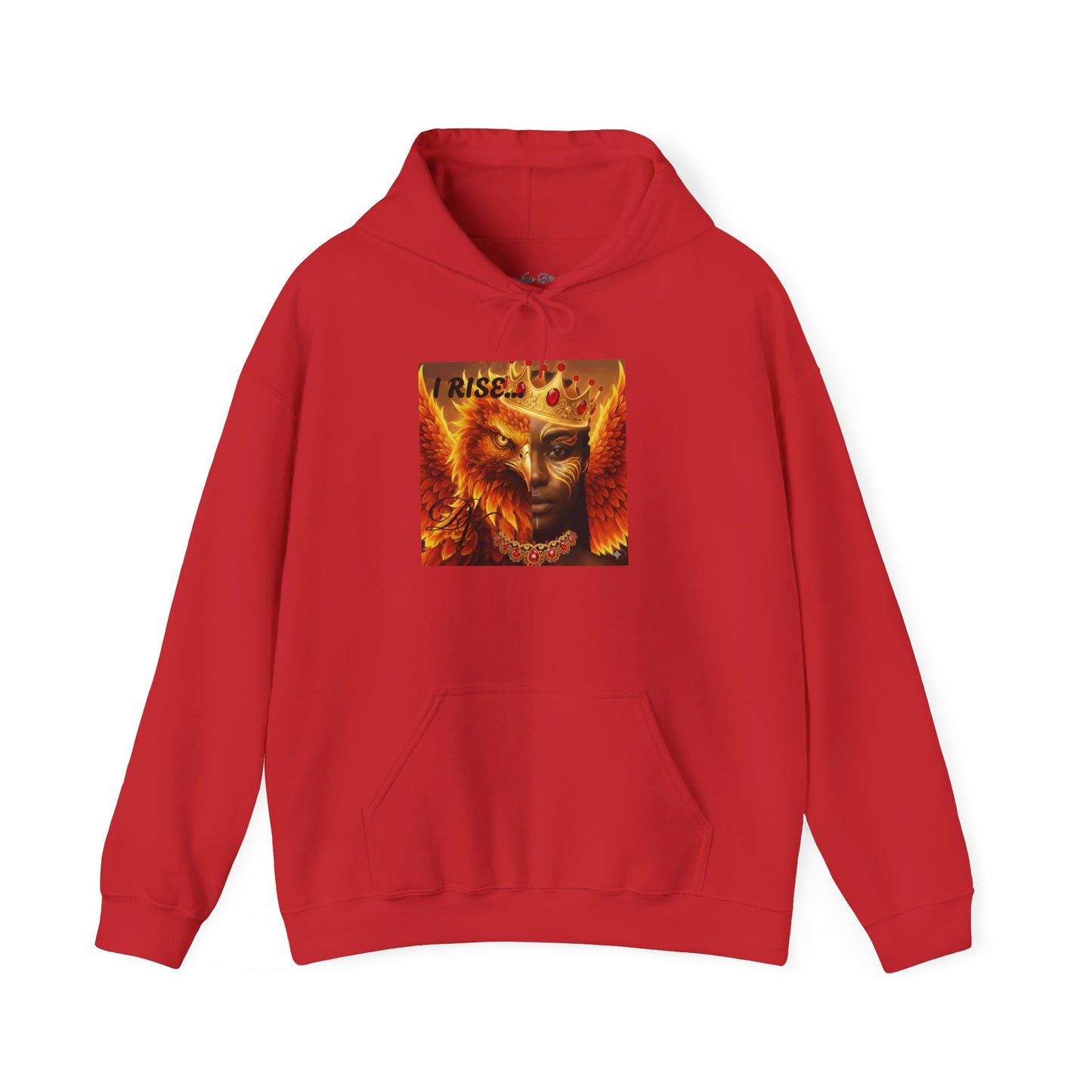 Hoodie — "I Rise" Fiery Queen Graphic Pullover