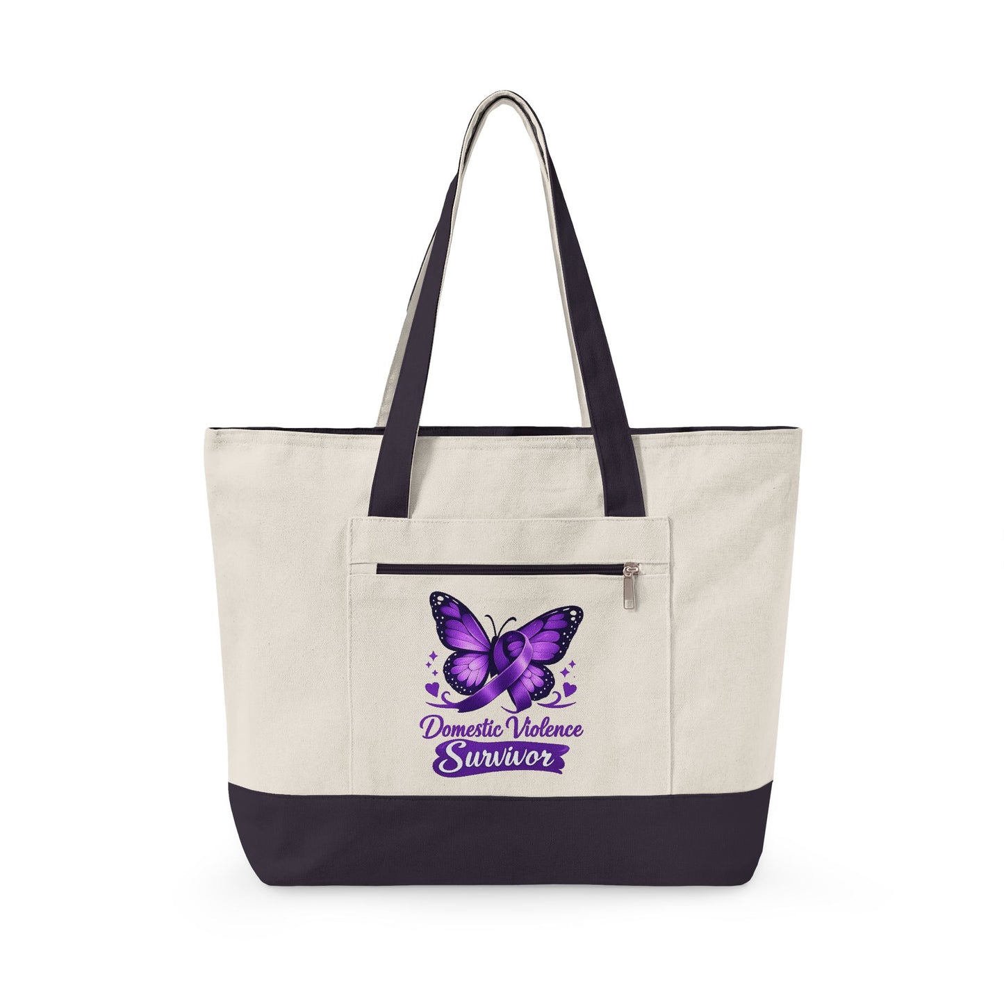 Domestic Violence Survivor Butterfly Canvas Tote
