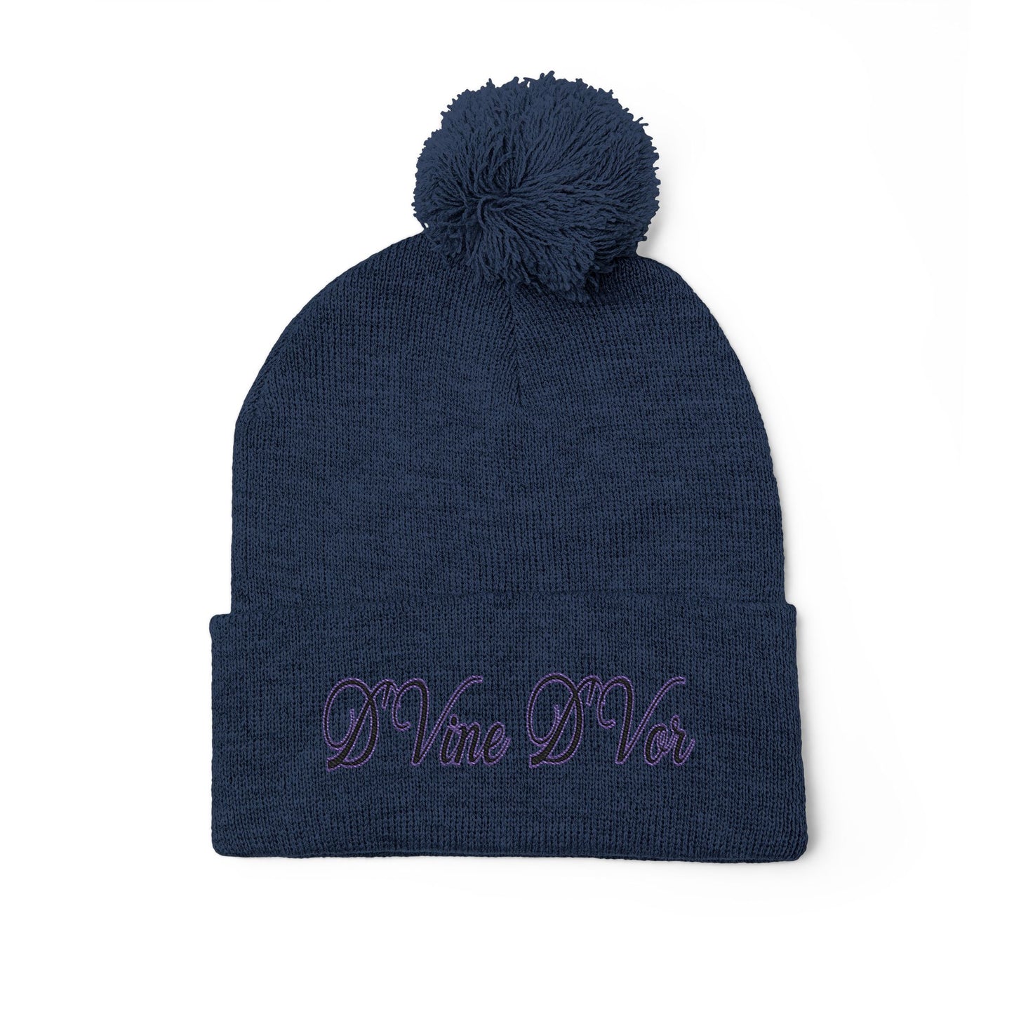 DVine Dvor Embroidered Pom-Pom Beanie