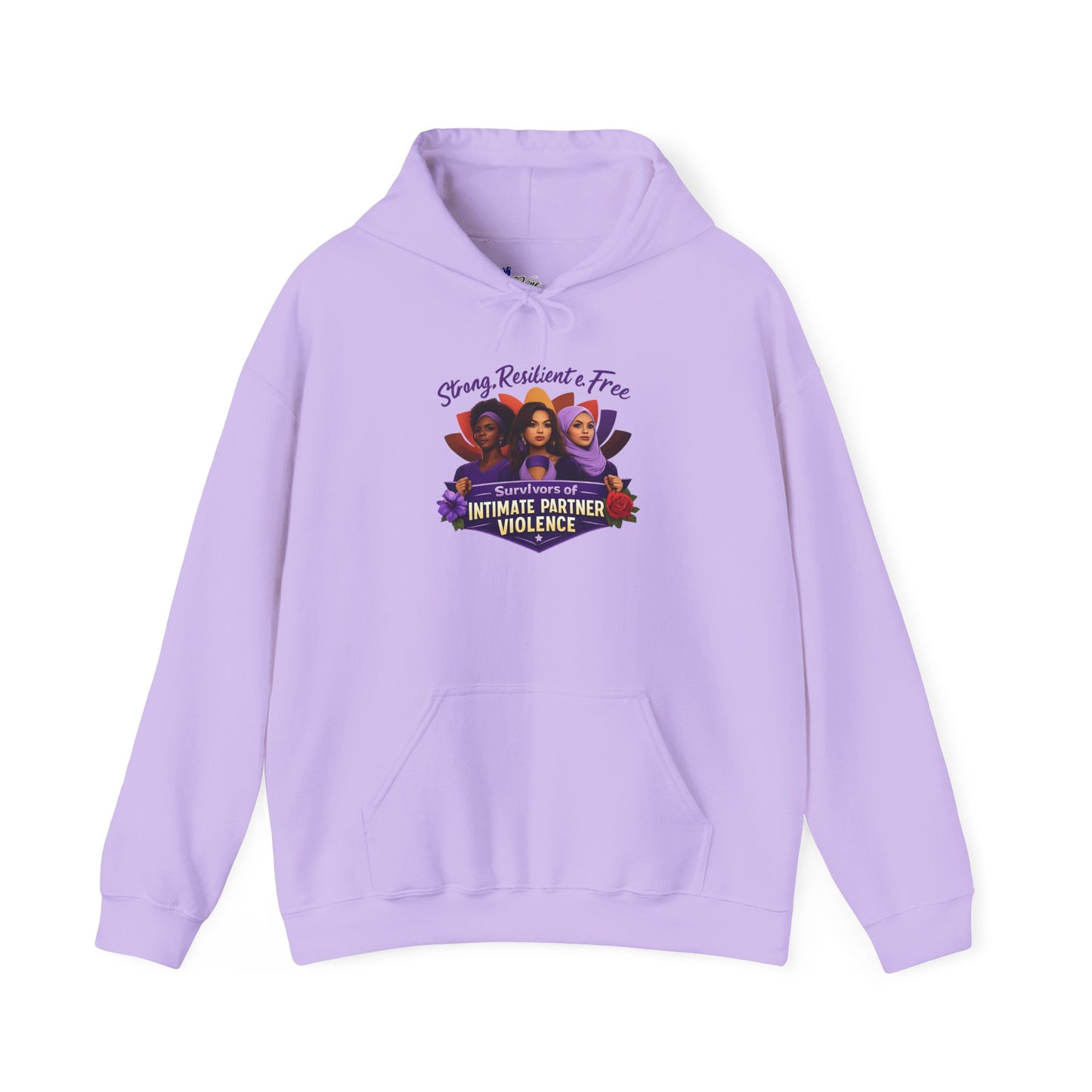 Strong Resilient & Free Hoodie Intimate Partner Violence Awareness